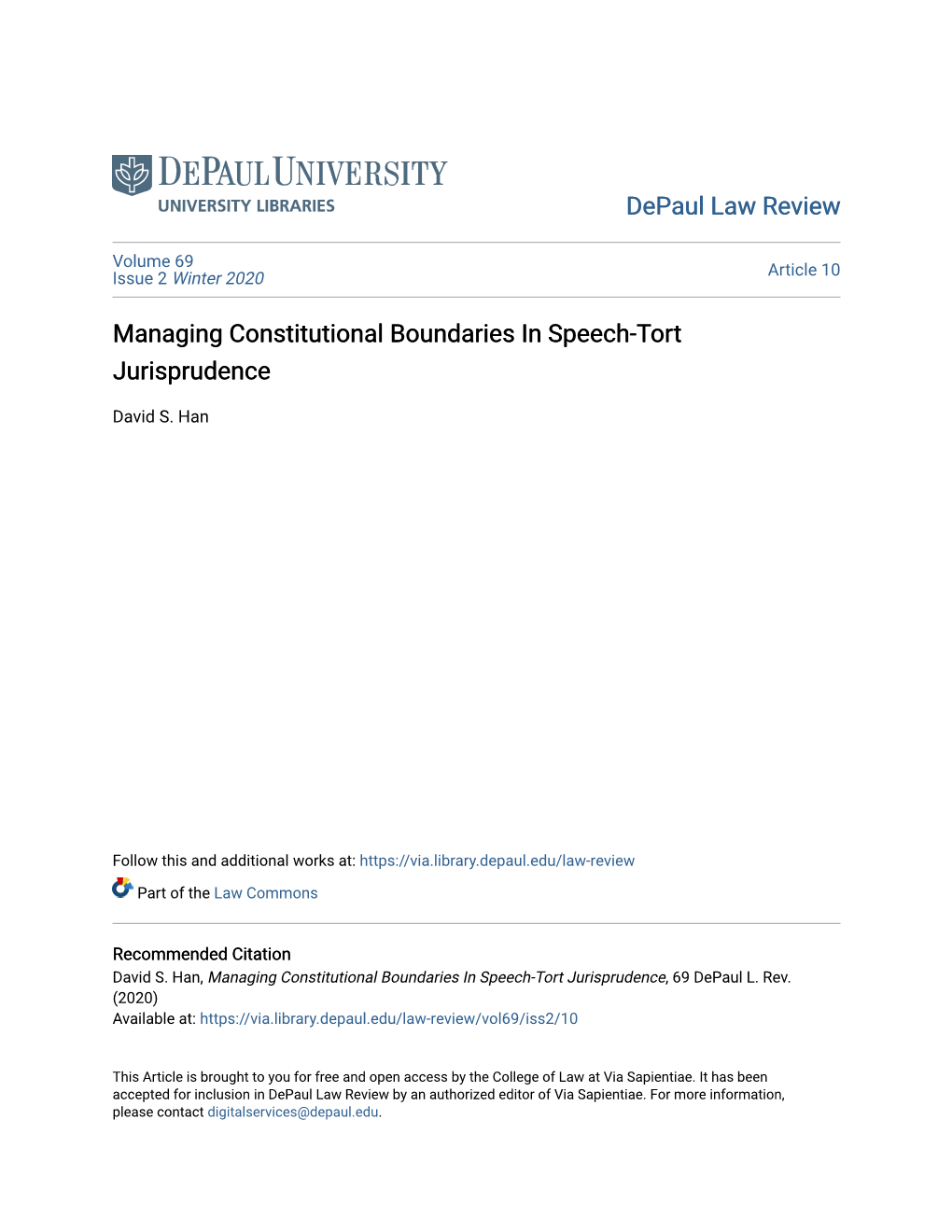 Managing Constitutional Boundaries in Speech-Tort Jurisprudence