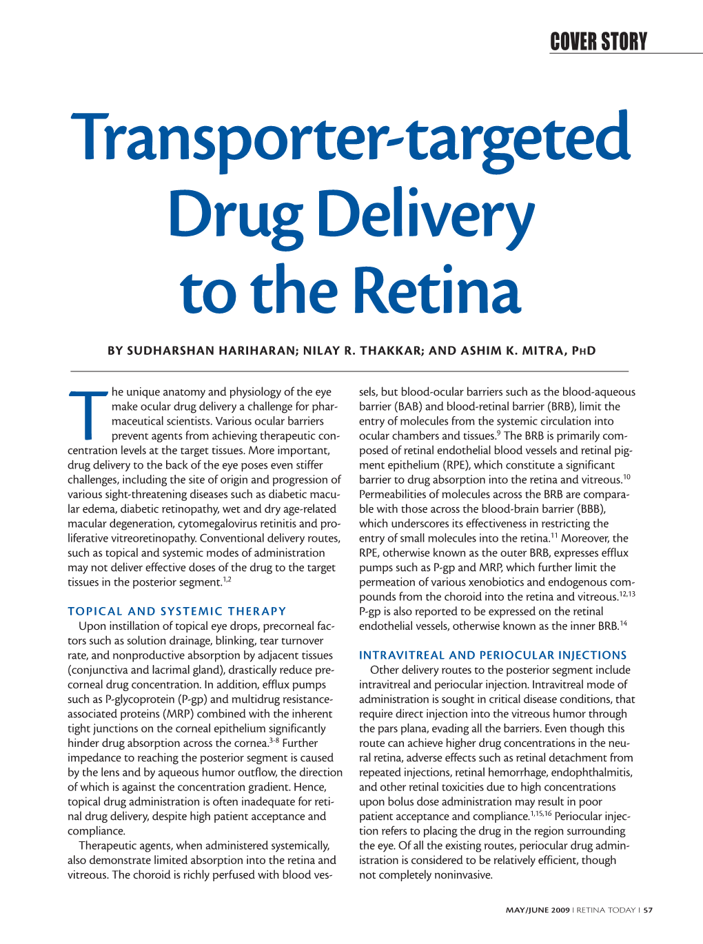 Transporter-Targeted Drug Delivery to the Retina