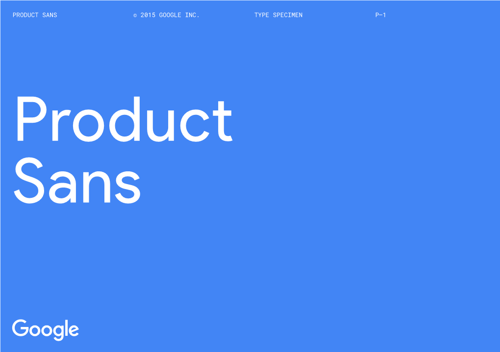 Product Sans © 2015 Google Inc