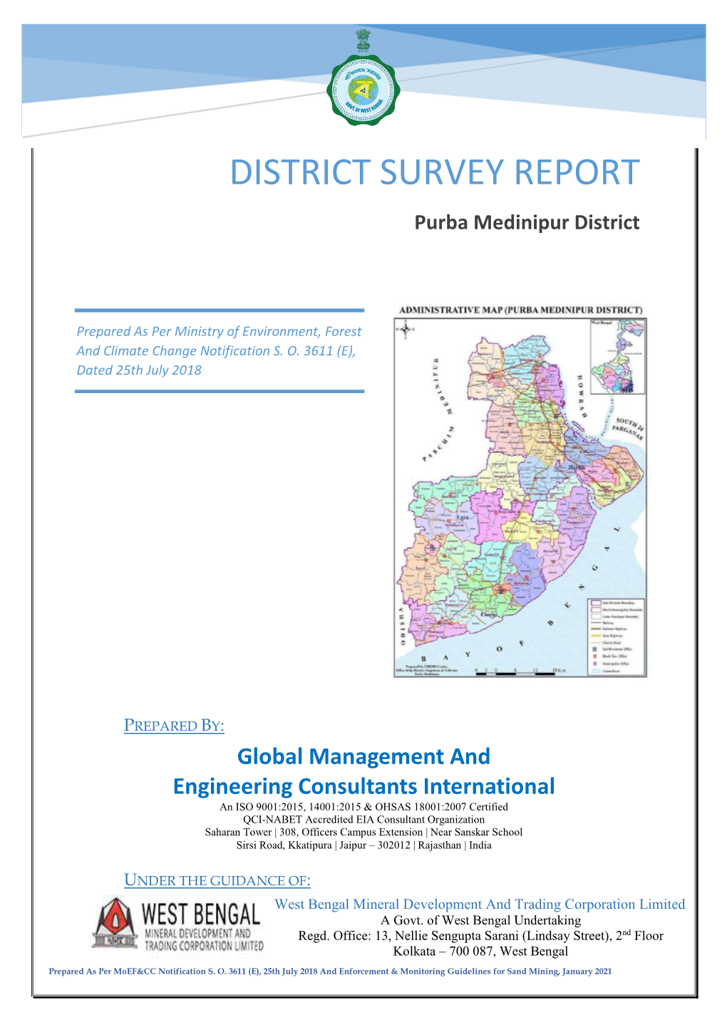 DISTRICT SURVEY REPORT Purba Medinipur District