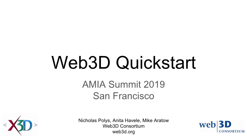 Web3d Quickstart Polys AMIA2019