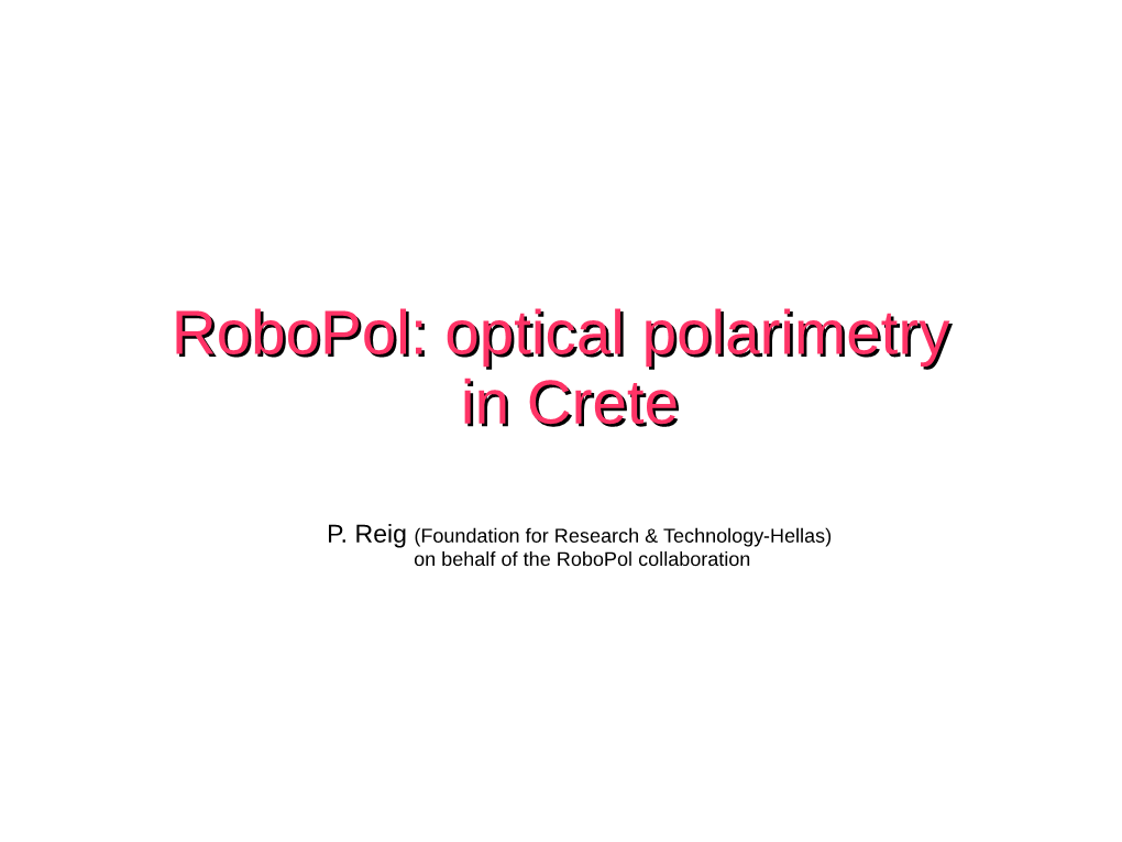 Robopol: Optical Polarimetry in Crete
