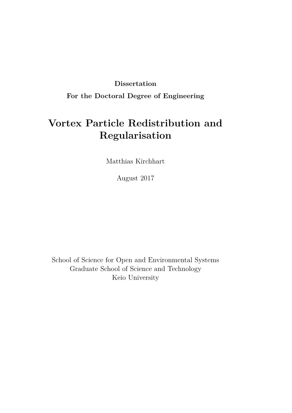 Vortex Particle Redistribution and Regularisation