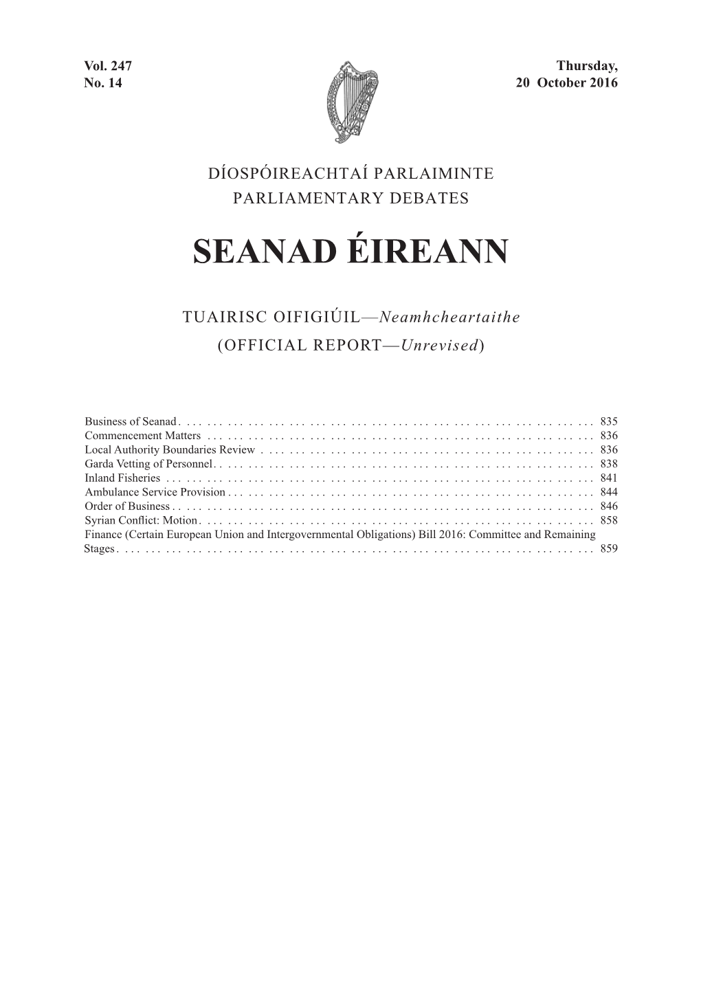 Seanad Éireann