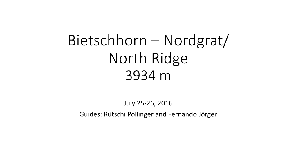 Bietschhorn 2016