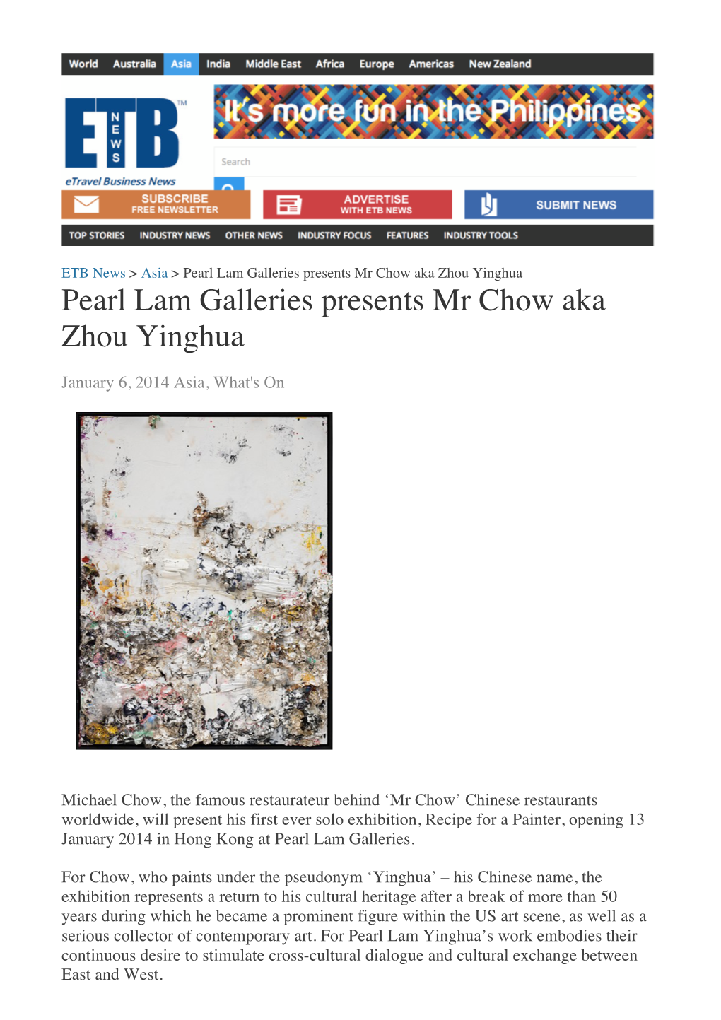 Pearl Lam Galleries Presents Mr Chow Aka Zhou Yinghua Pearl Lam Galleries Presents Mr Chow Aka Zhou Yinghua