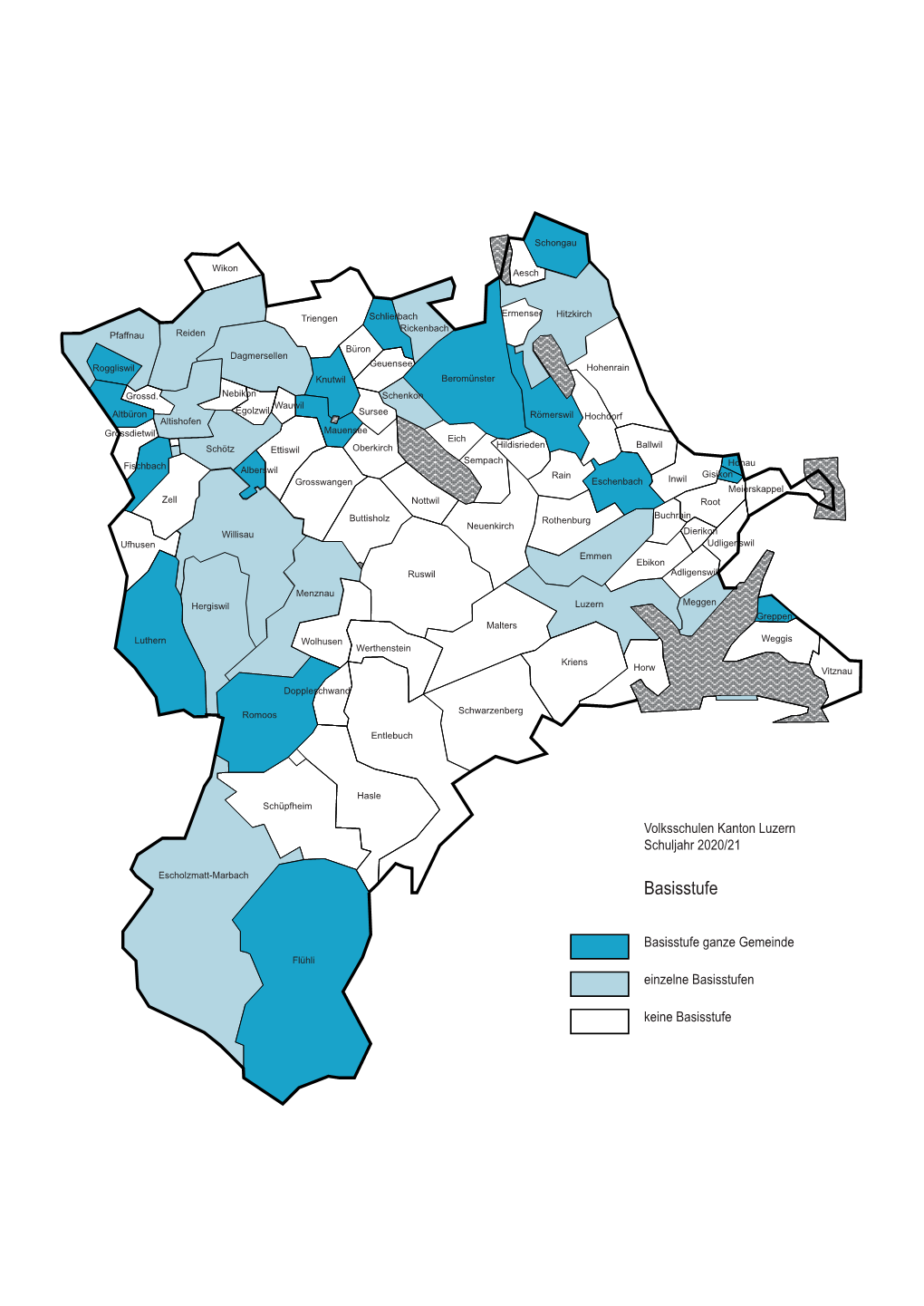 Basisstufe: Standorte Schuljahr 2020/21