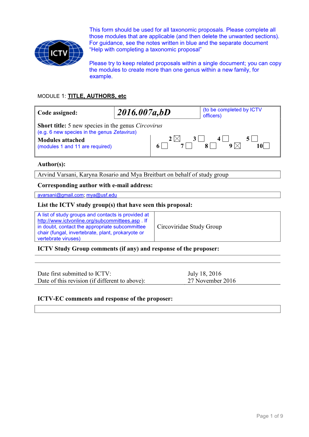 Complete Sections As Applicable