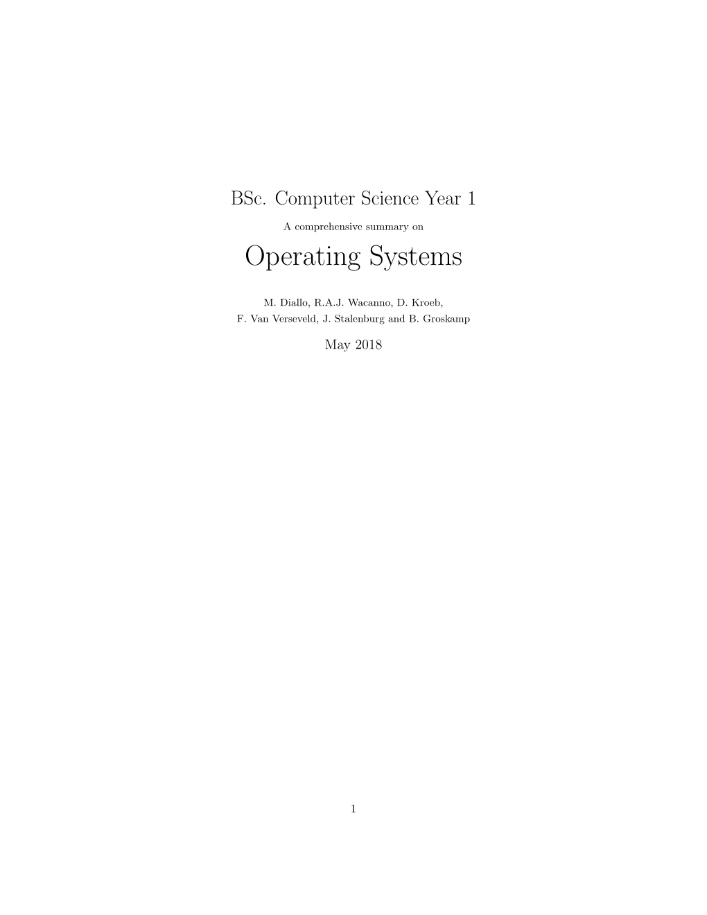 Operating Systems