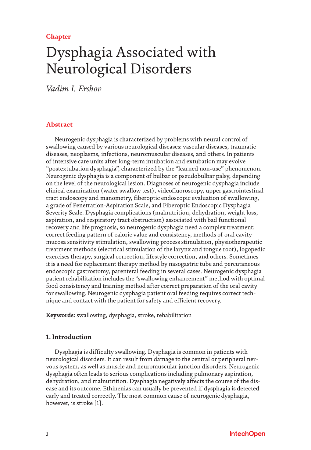 Dysphagia Associated with Neurological Disorders Vadim I