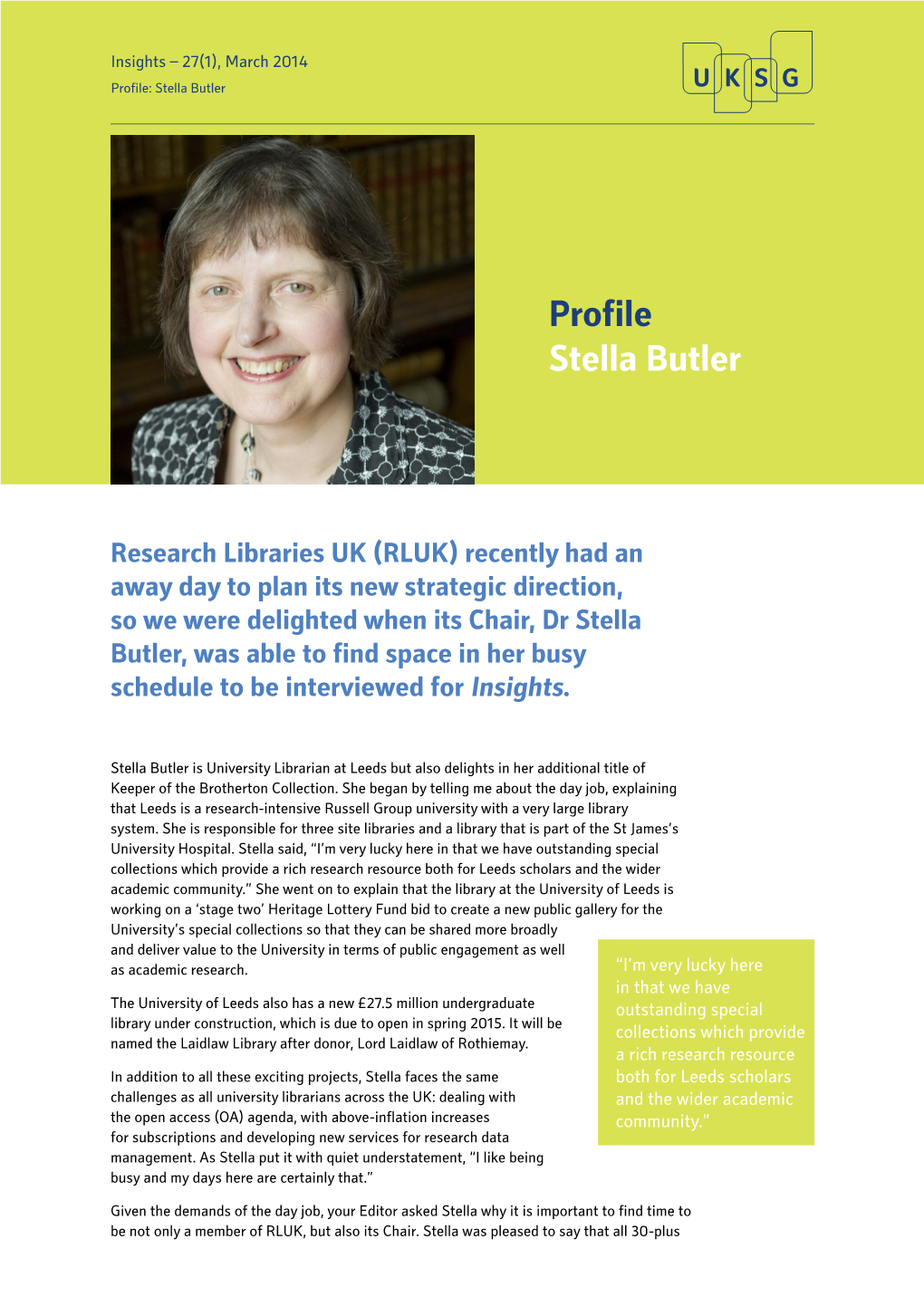 Profile Stella Butler