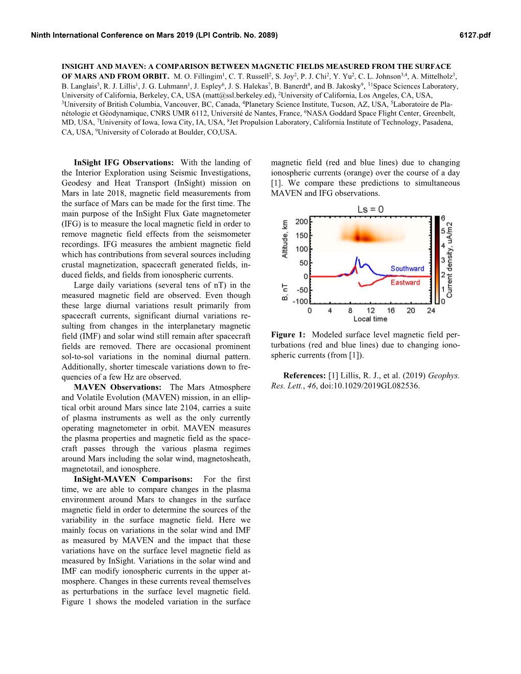 Insight IFG Observations: with the Landing of the Interior Exploration