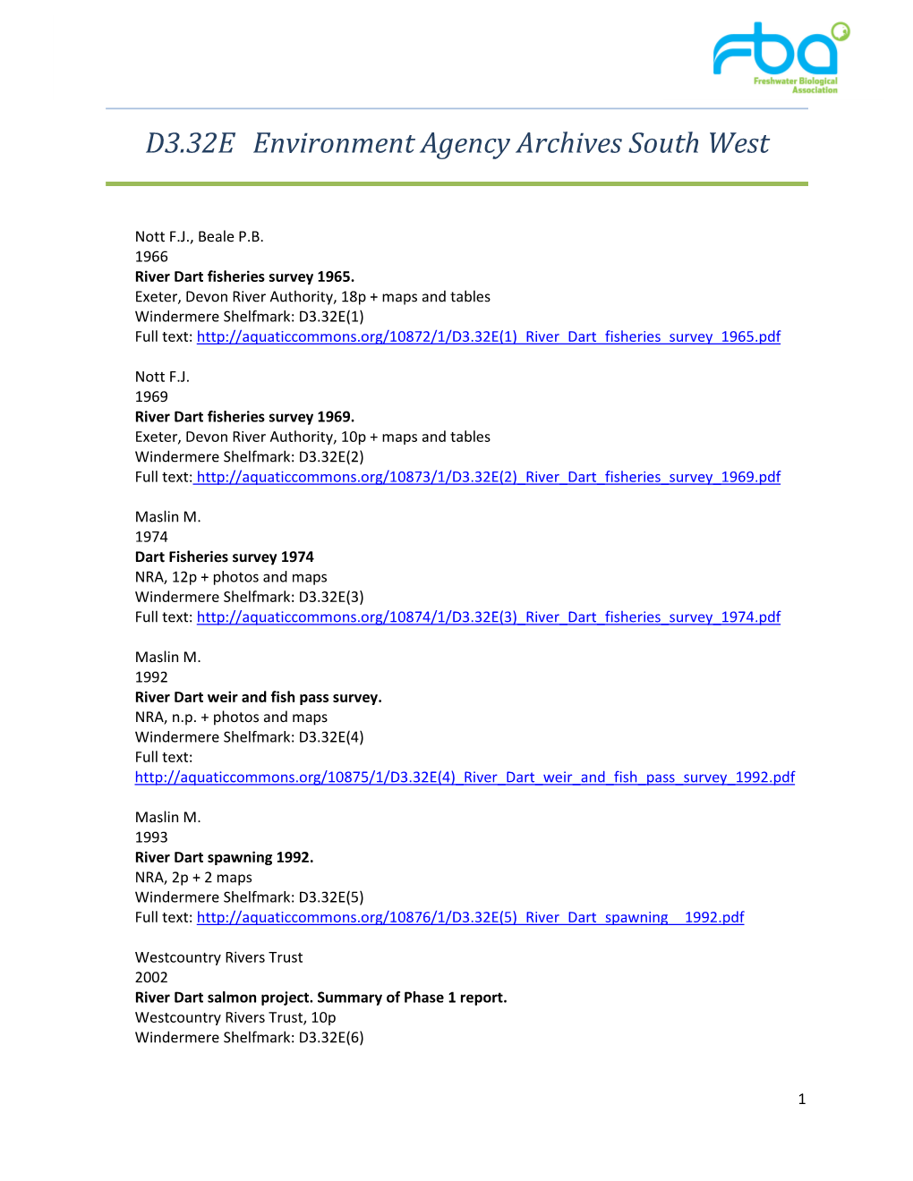 D3.32E Environment Agency Archives South West