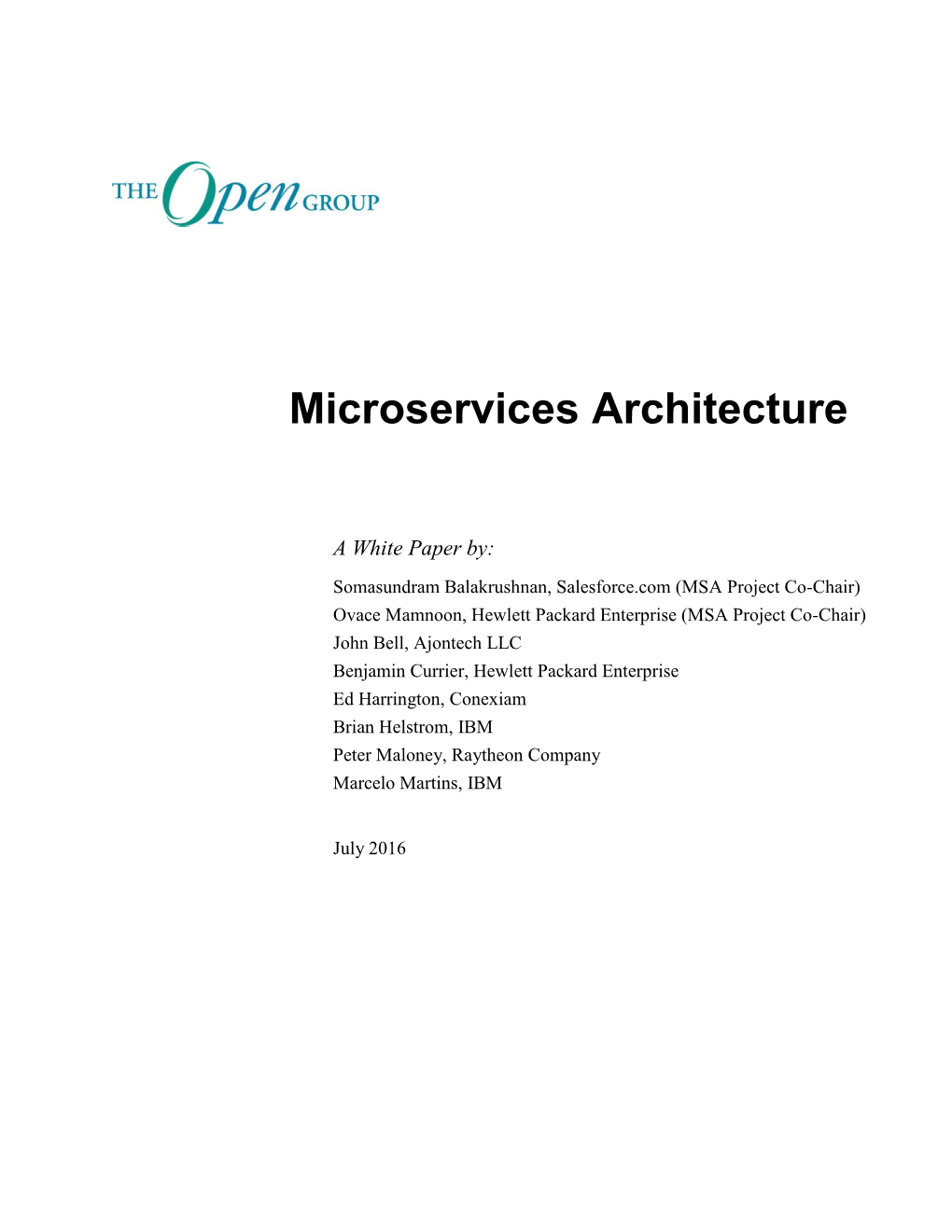 SOA Microservices Architecture