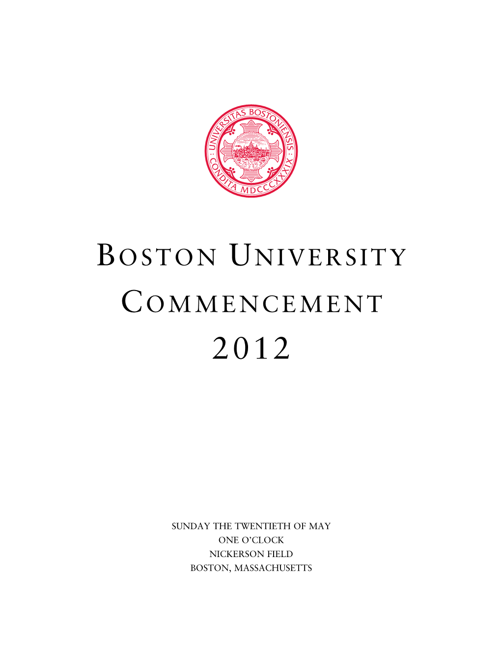 Boston University Commencement