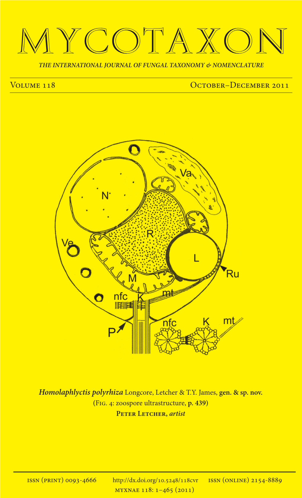 Volume 118: Cover, Table of Contents, Editorial Front Matter