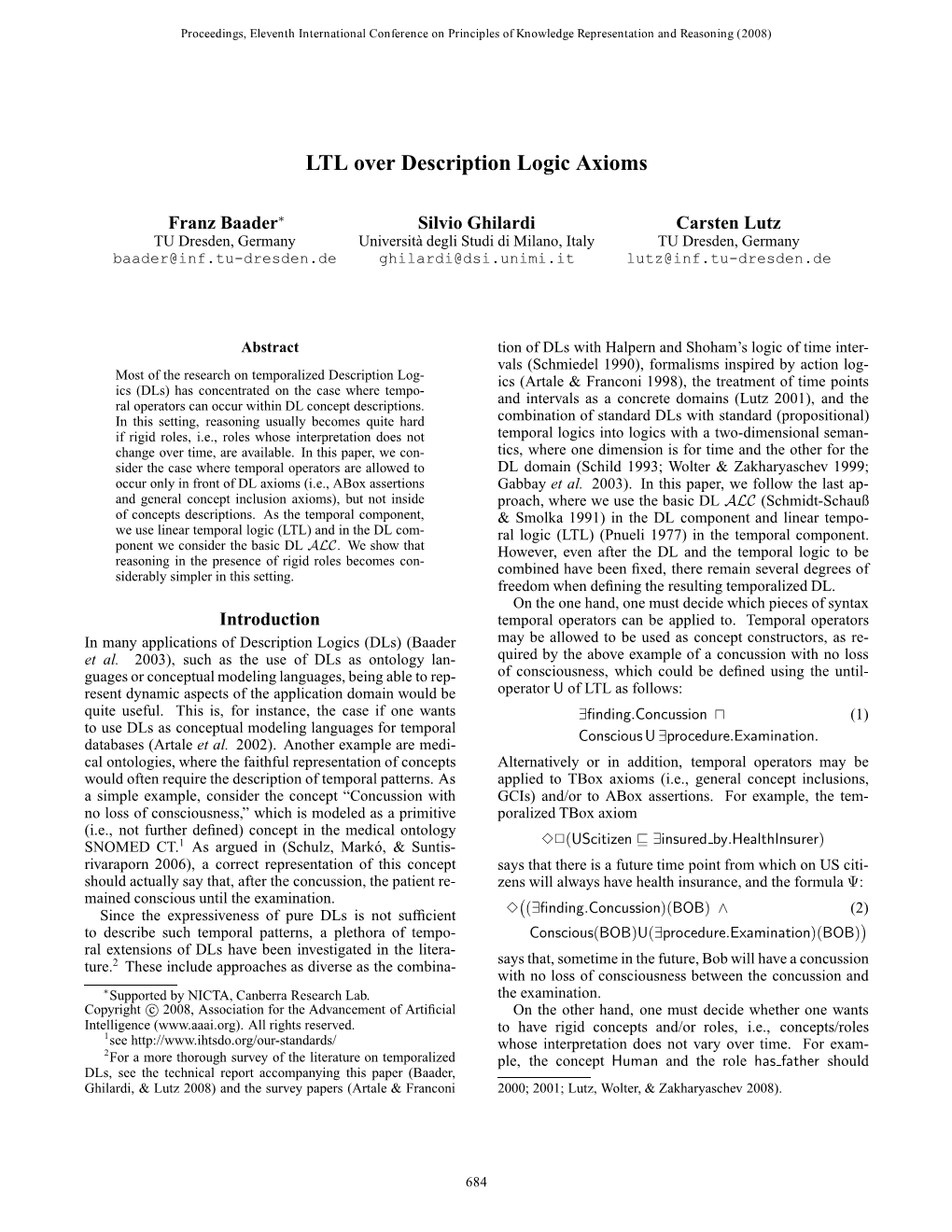 LTL Over Description Logic Axioms