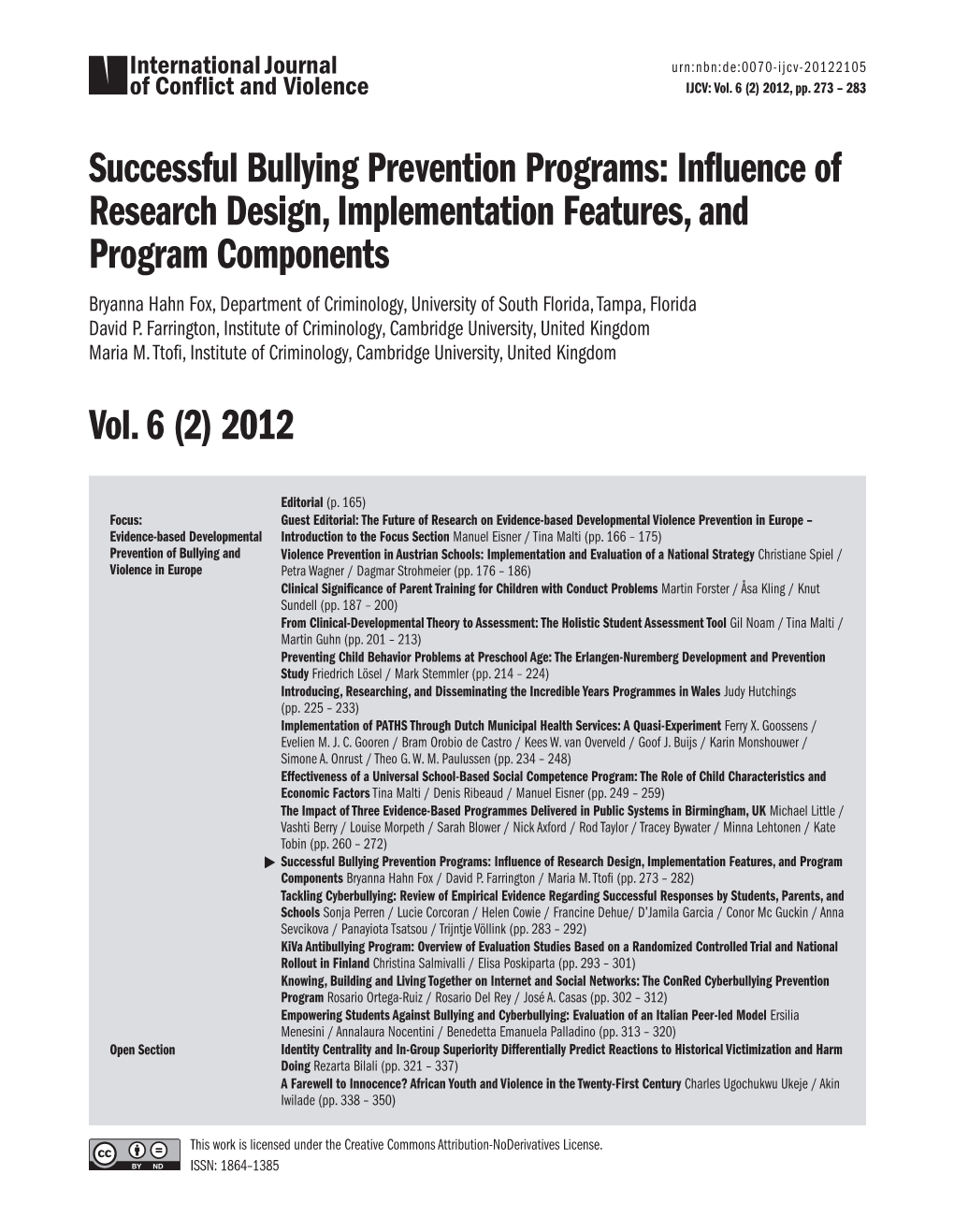 Successful Bullying Prevention Programs