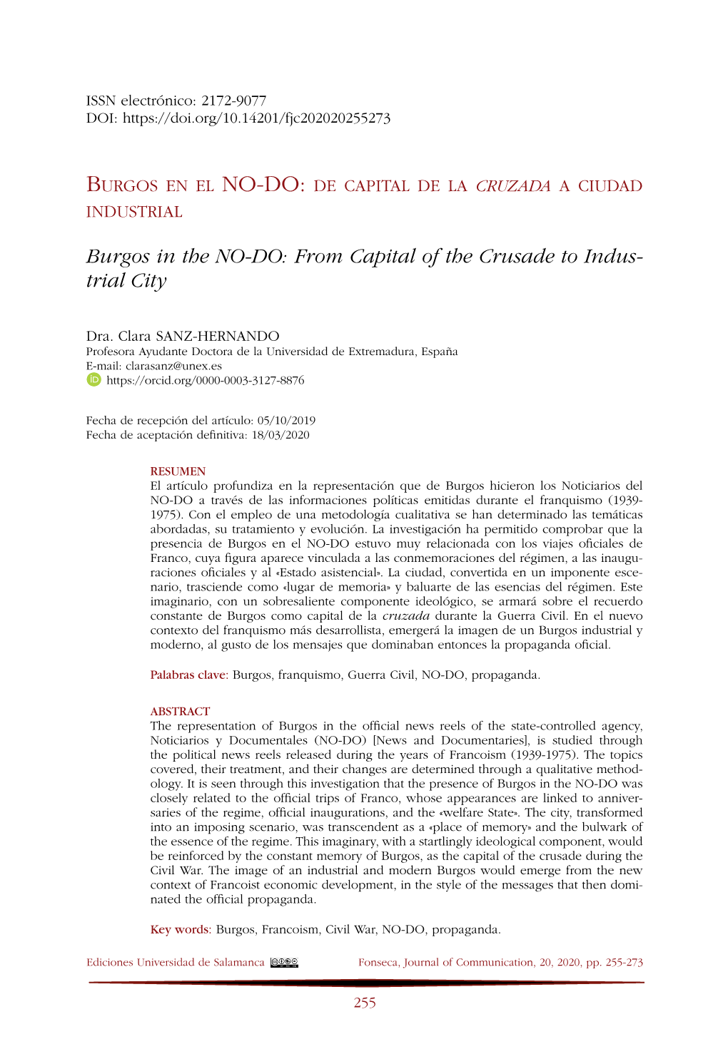 Burgos En El No-Do: De Capital De La Cruzada a Ciudad Industrial