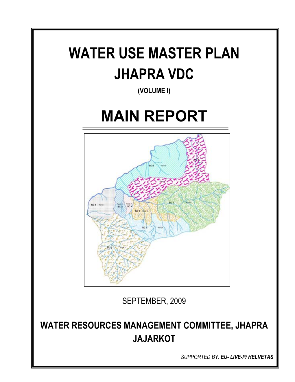 Water Use Master Plan Main Report