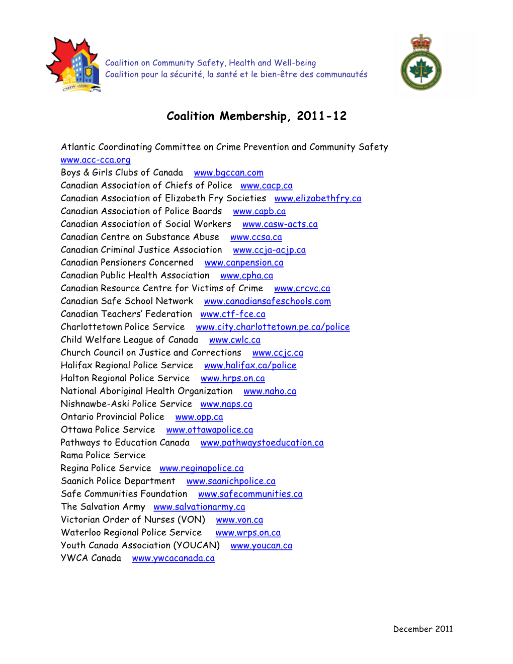 Coalition List for Website Feb 12