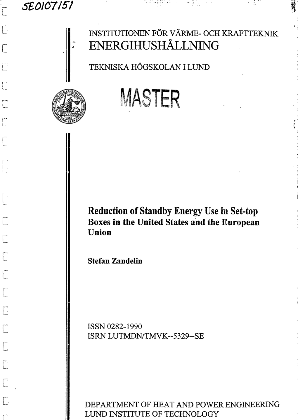 Reduction of Standby Energy Use in Set-Top Boxes in the United States and the European Union