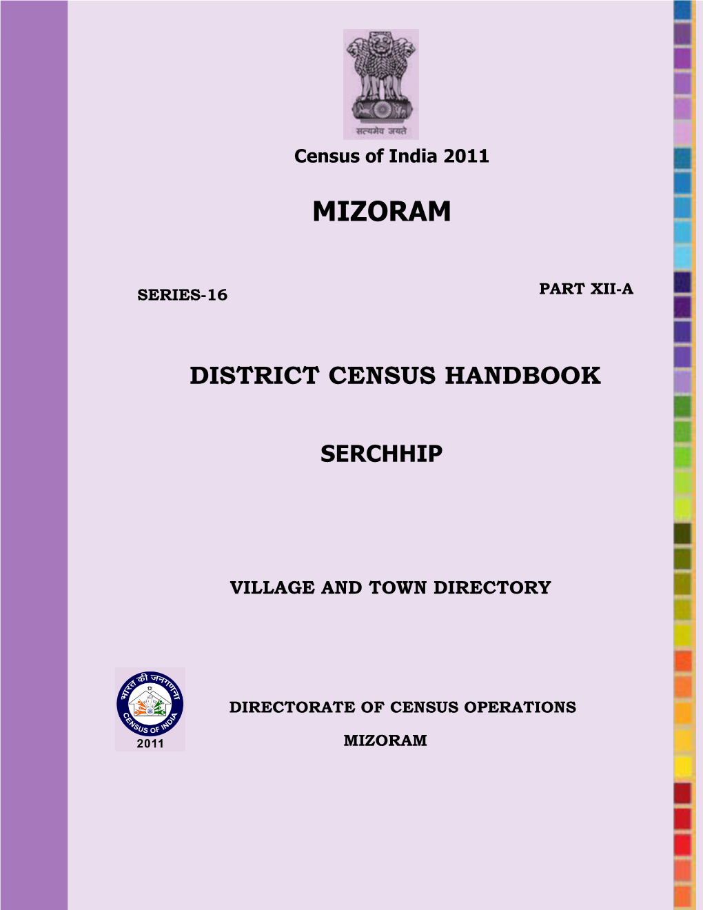 District Census Handbook Serchhip Village and Town Directory