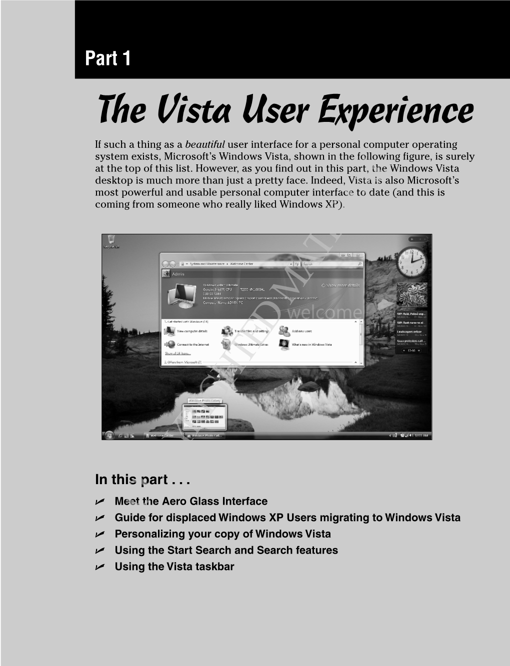 The Vista User Experience