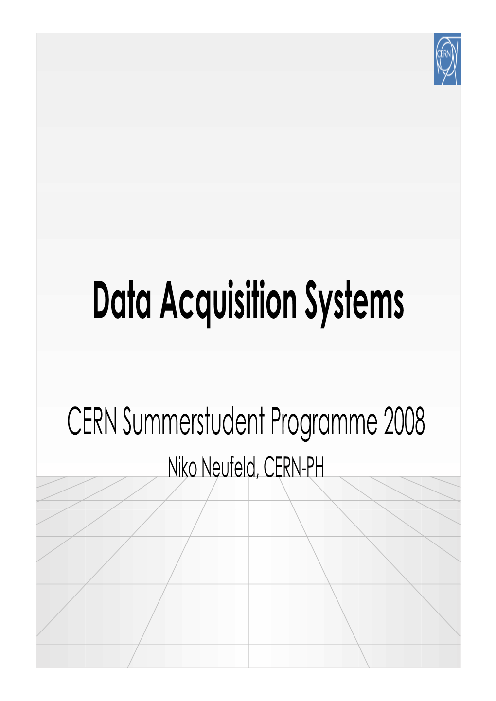 Data Acquisition Systems