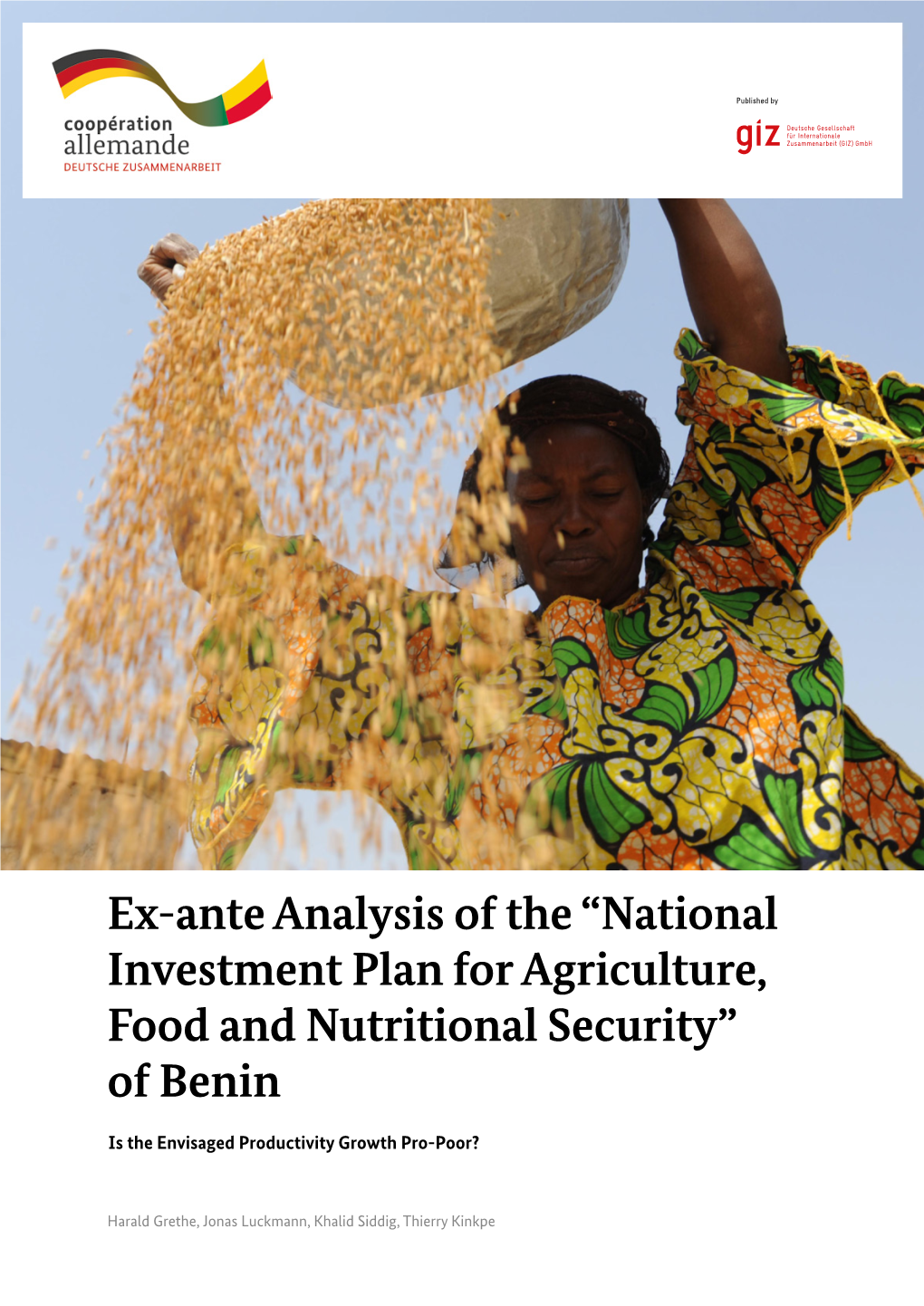 Ex-Ante Analysis of the “National Investment Plan for Agriculture, Food and Nutritional Security” of Benin