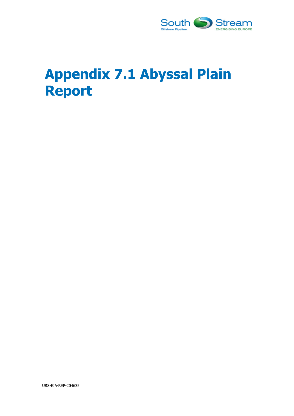 Appendix 7.1 Abyssal Plain Report