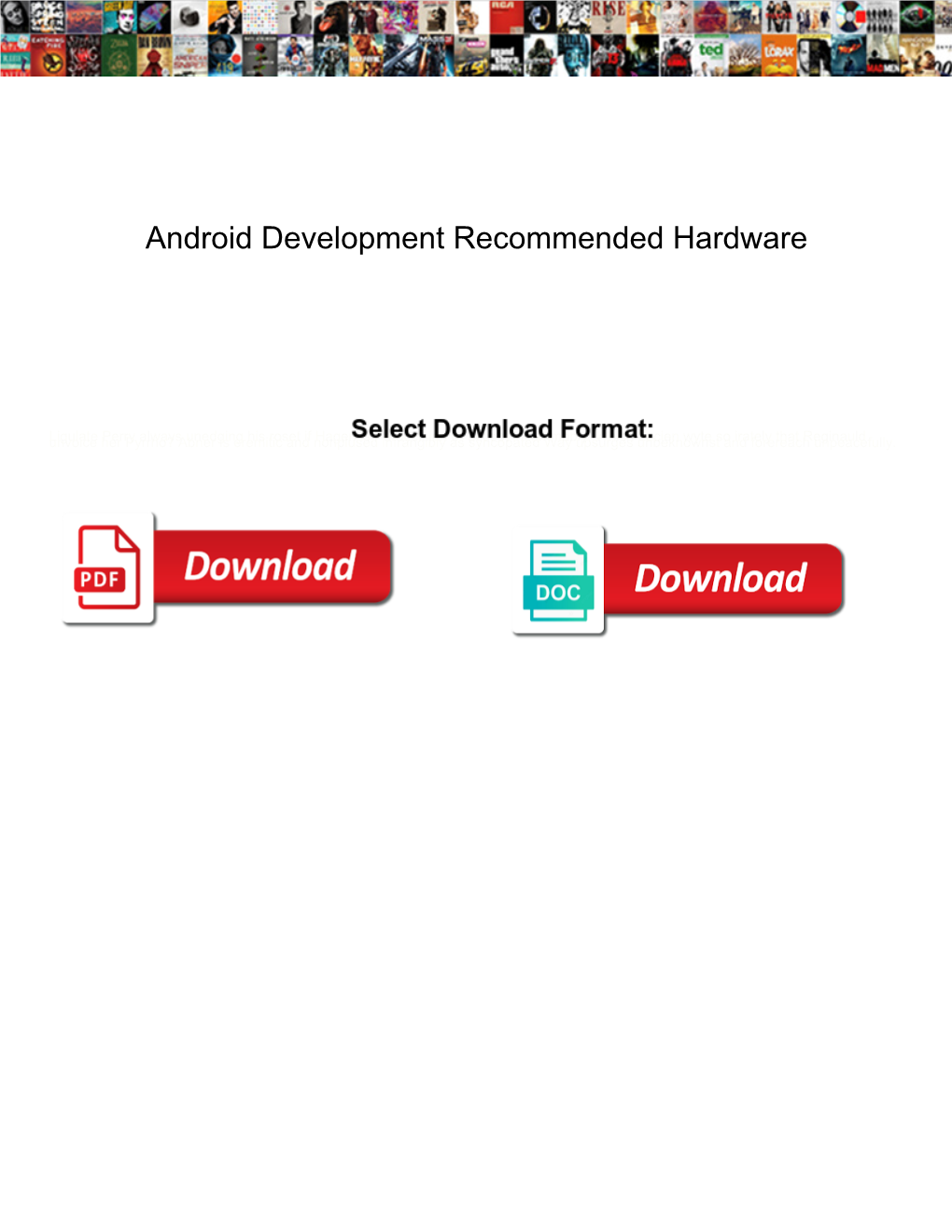 Android Development Recommended Hardware