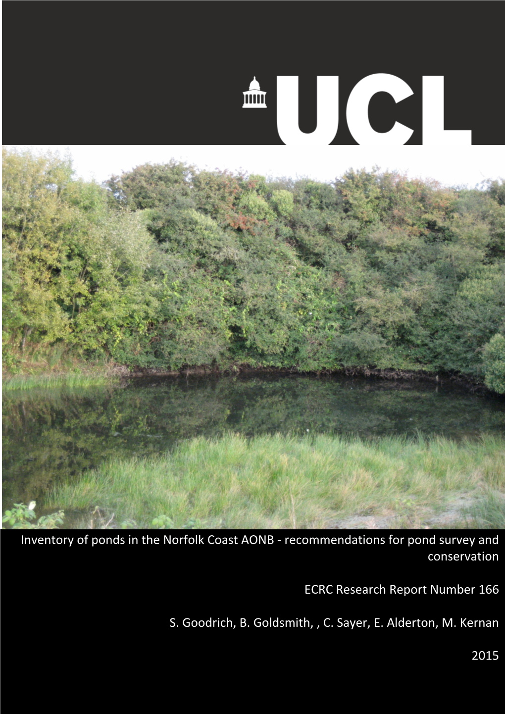 Inventory of Ponds in the Norfolk Coast AONB - Recommendations for Pond Survey and Conservation