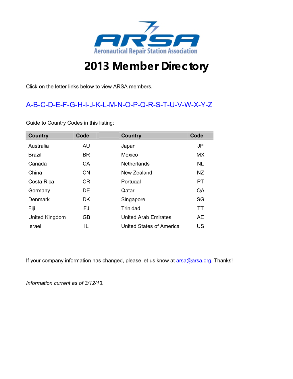 2013 Member Directory