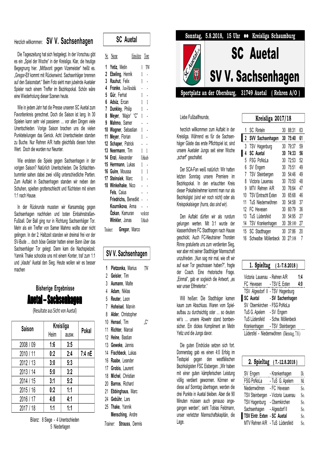 180805 Vorbericht Auetal-Sachsenhagen