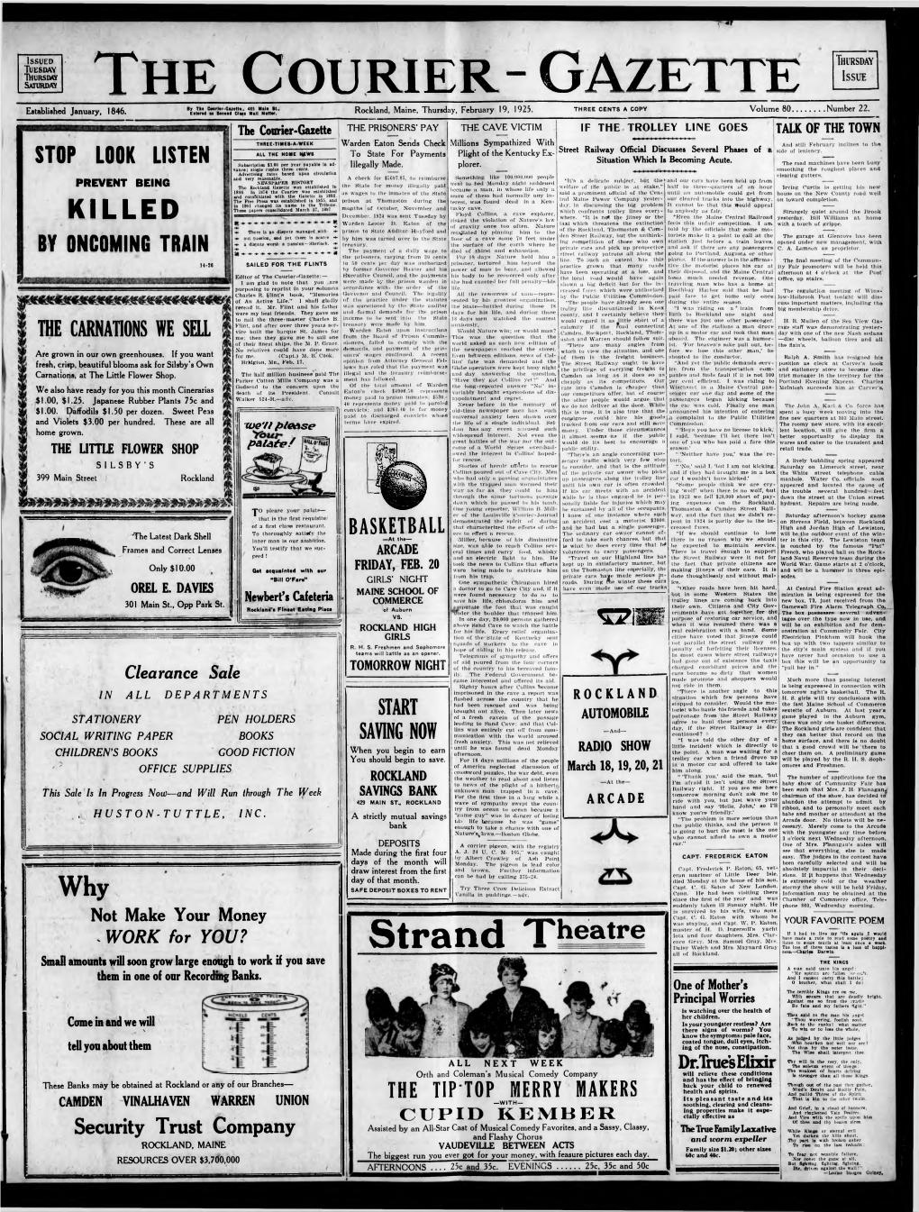 Courier Gazette : February 19, 1925