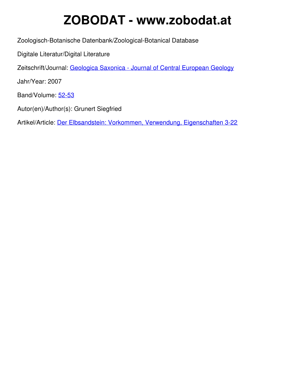 Geologica Saxonica - Journal of Central European Geology