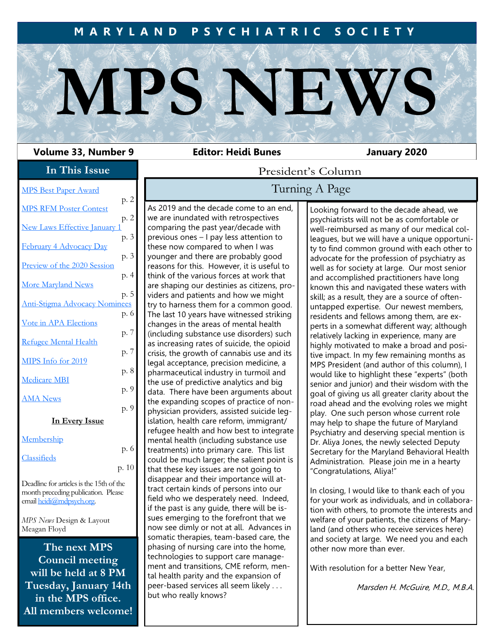 MPS News January 2020