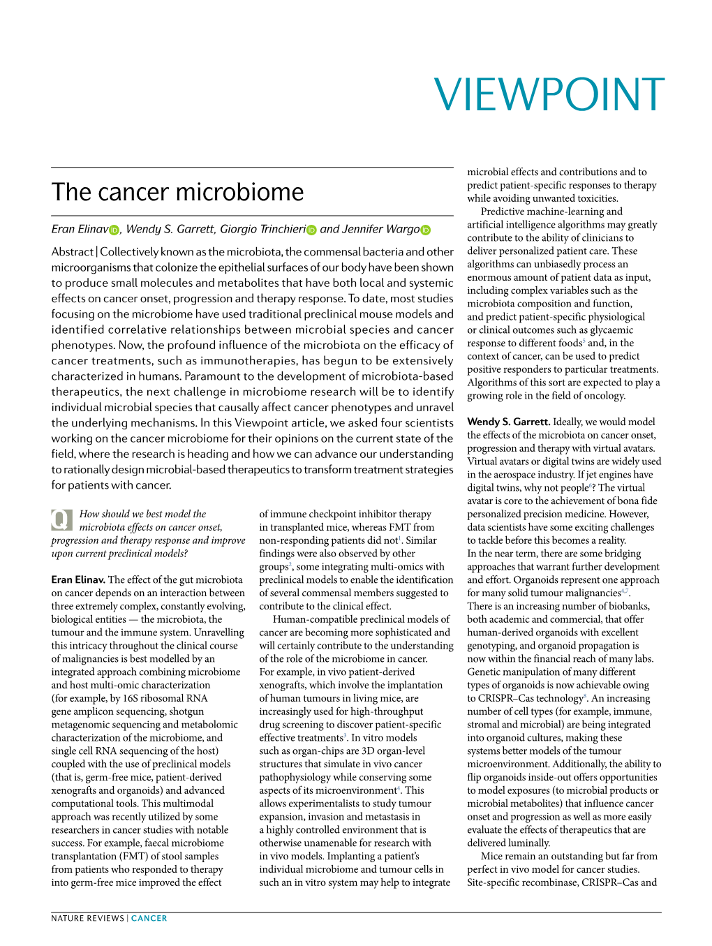The Cancer Microbiome While Avoiding Unwanted Toxicities