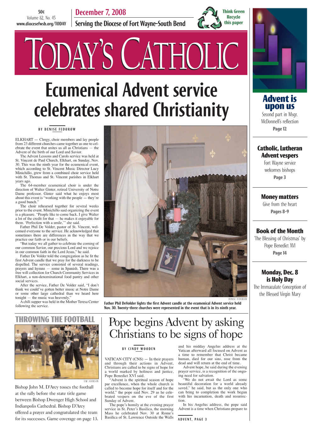 Ecumenical Advent Service Celebrates Shared Christianity