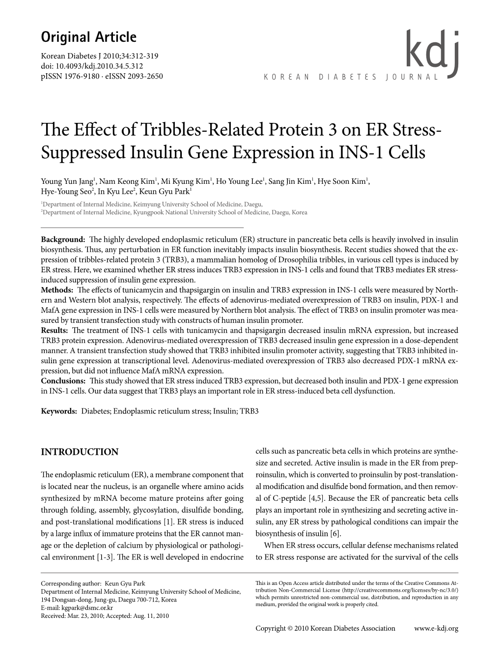 Suppressed Insulin Gene Expression in INS-1 Cells