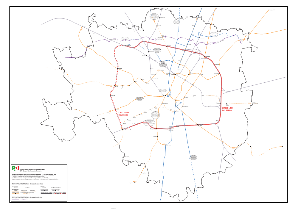 Circle Line Del Ferro: Esistente Circle Line Del Ferro: in Progetto