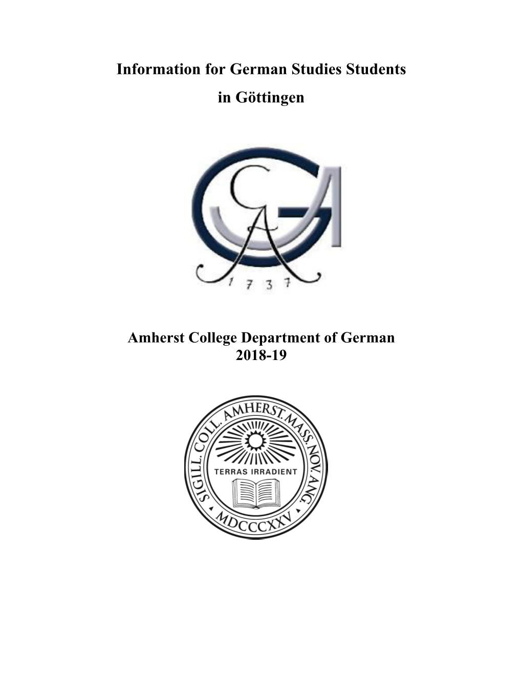Information for German Studies Students in Göttingen