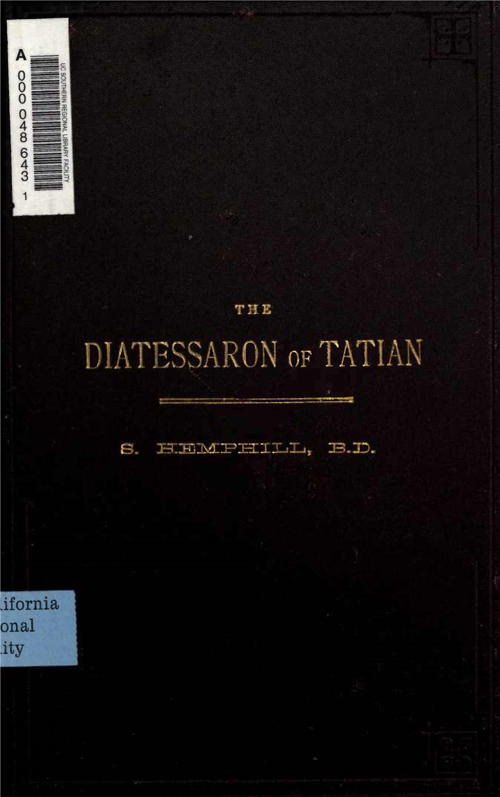 Diatessaron of Tatian