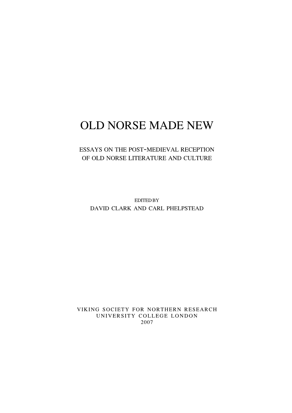 Old Norse Made New