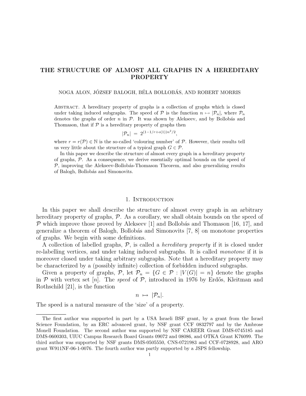 The Structure of Almost All Graphs in a Hereditary Property