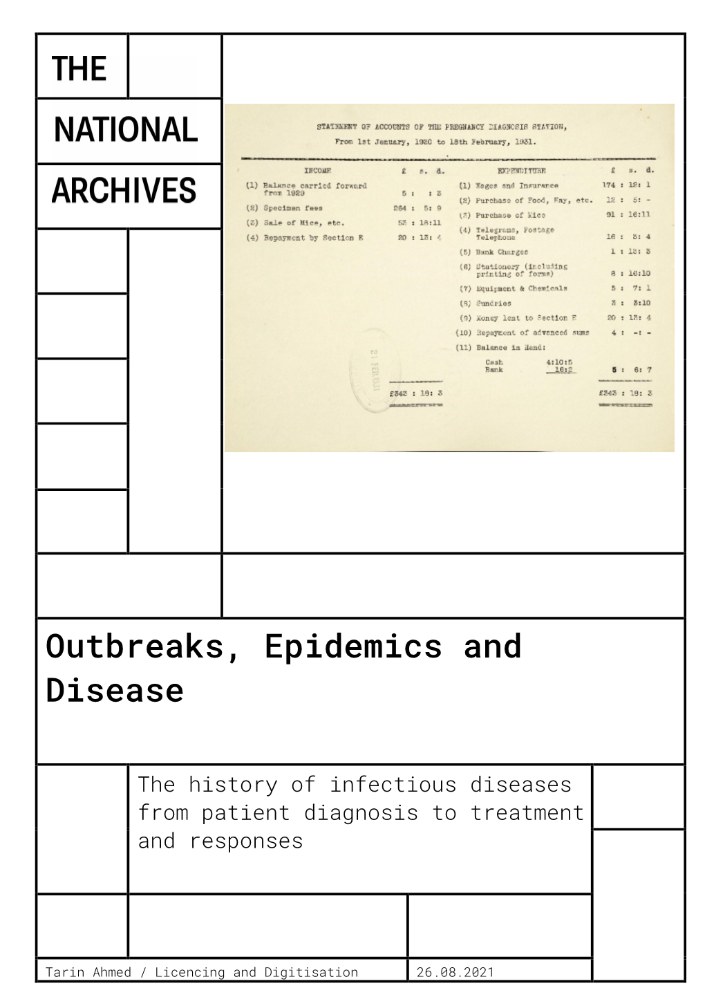 Outbreaks, Epidemics and Disease