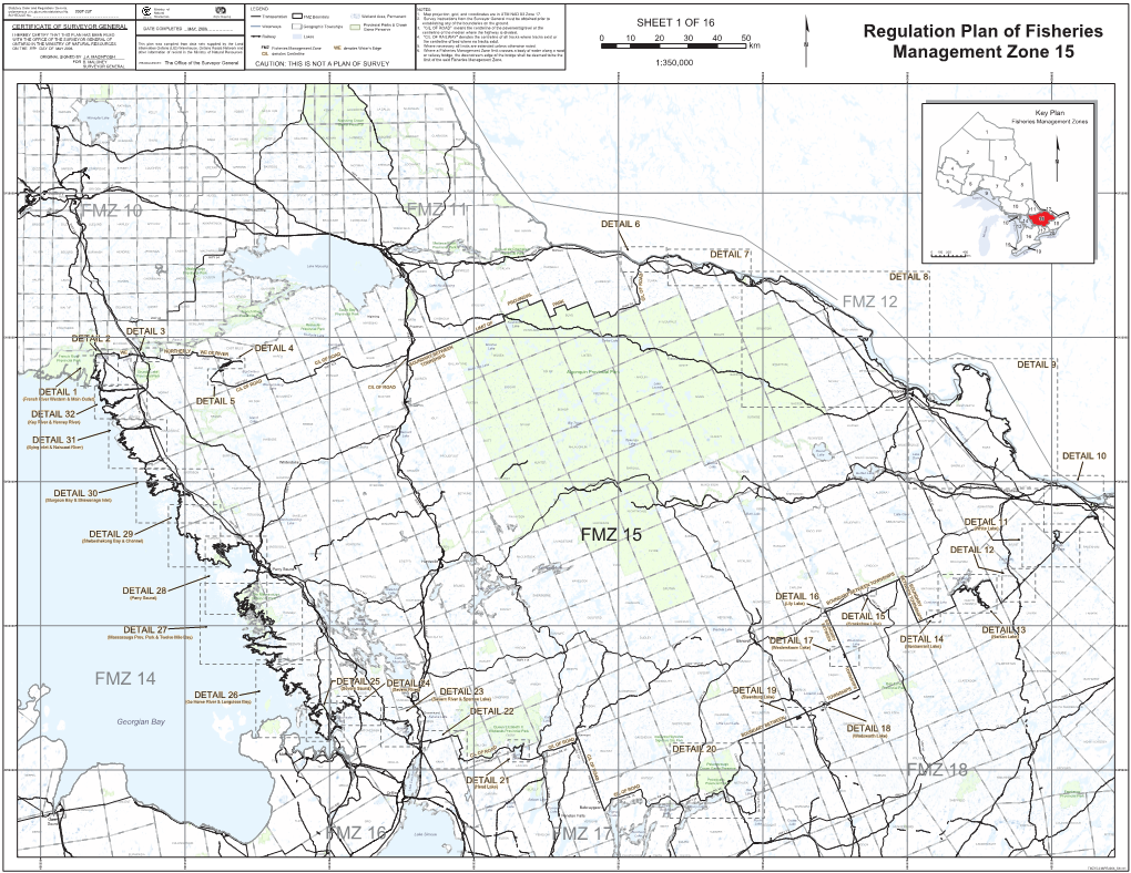 Regulation Plan Map of Fisheries Management Zone 15