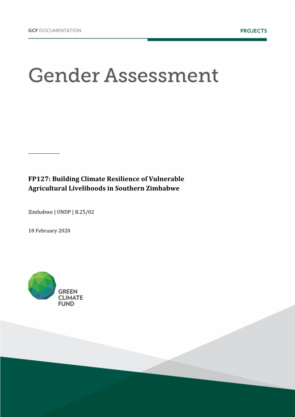 FP127: Building Climate Resilience of Vulnerable Agricultural Livelihoods in Southern Zimbabwe