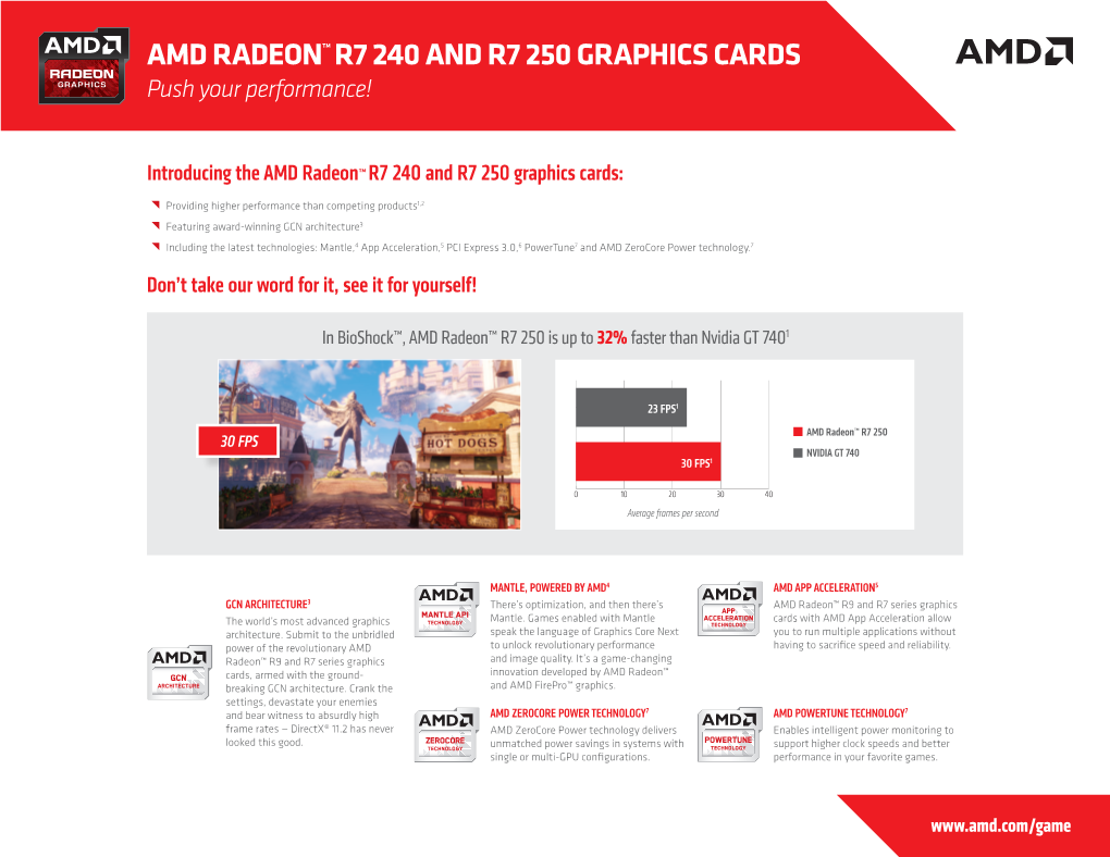 Amd Radeon™R7 240 and R7 250 Graphics Cards